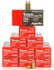 500 RDS  9MM LUGER 124 GR FMJ AGUILA AMMO