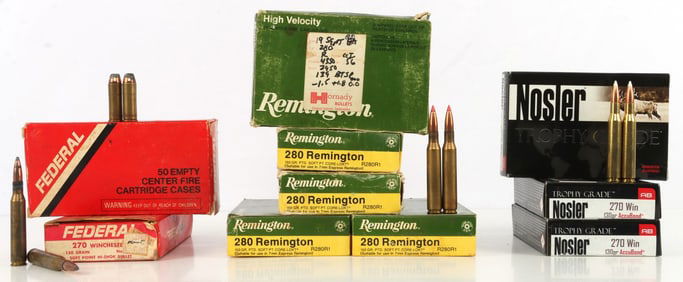 230 ROUNDS 270 WIN 44 MAG 280 REM AMMUNITION