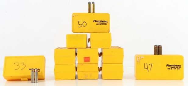 530 ROUNDS OF 38 SPL AND 45 AUTO AMMUNITION