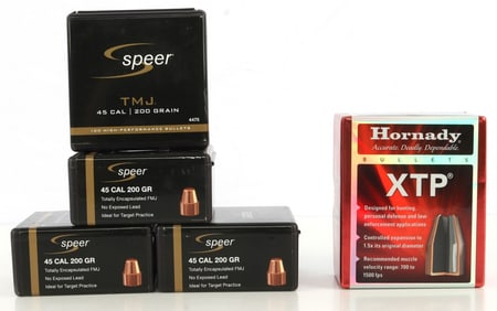 500CT .45 CAL SPEER & HORNADY RELOADING BULLETS