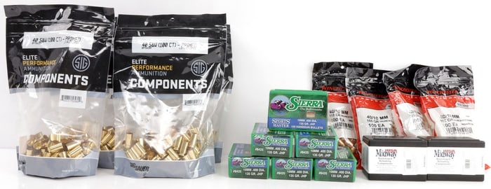 1500 CT .40 S&W 10MM AUTO RELOADING BULLET & CASES