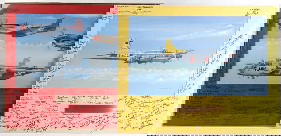 LOT OF 2 MCLACHLEN VETERAN SIGNED USAF PAINTINGS