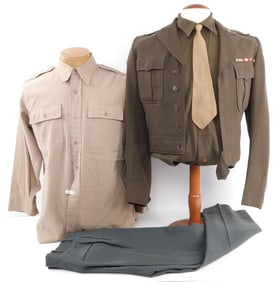 WWII US ARMY OFFICER TUNIC TROUSER UNIFORM LOT