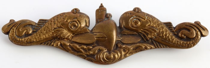 U.S. SUBMARINE DOLPHINS PIN FOR SUB OFFICER