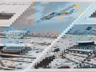 ALBERT KERSCHER SIGNED WADDEY PAINTING PANZER VI