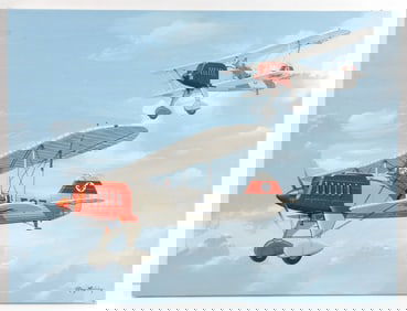 WWII GERMAN THIRD REICH HEINKEL HE-51 PAINTING
