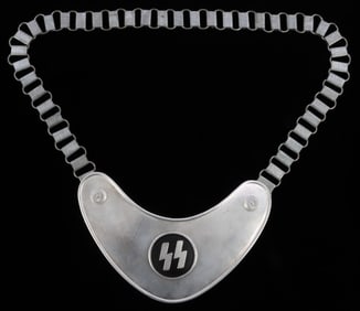 WWII GERMAN THIRD REICH SS STANDARD BEARER GORGET