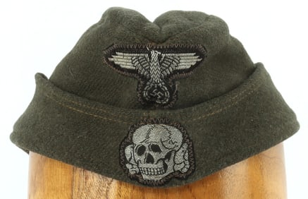 WWII GERMAN THIRD REICH SS OVERSEAS SIDE CAP
