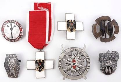 LOT OF 7 WWII GERMAN THIRD REICH BADGES