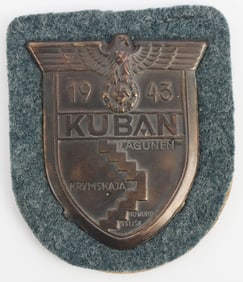 WWII GERMAN THIRD REICH KUBAN SLEEVE SHIELD