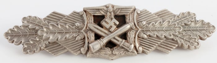 WWII GERMAN REICH SILVER CLOSE COMBAT CLASP