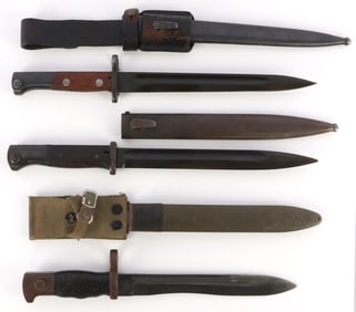 LOT OF 3 WWII GERMAN SPANISH MAUSER BAYONETS