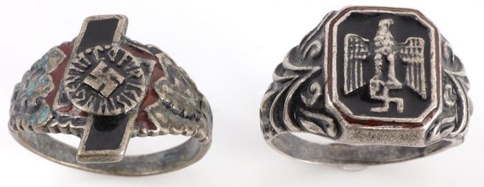WWII GERMAN ARMY AND HITLER YOUTH RINGS