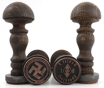WWI GERMAN THIRD REICH HAND STAMPS LOT OF 4