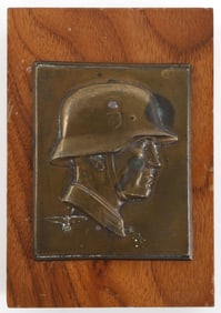 WWII GERMAN THIRD REICH WEHRMACHT SOLDIER PLAQUE