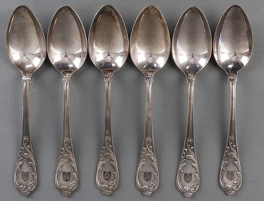 SET OF 6 WWII GERMAN THIRD REICH SS TABLE SPOONS