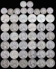 $10 FACE 90% SILVER QUARTERS AND DIMES