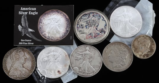 M THERESIA  AMERICAN EAGLE MORGAN KENNEDY COIN LOT