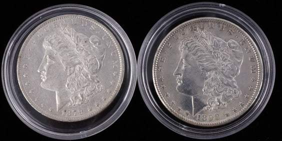 1879 O & 1898 O MINT STATE MORGAN SILVER DOLLARS