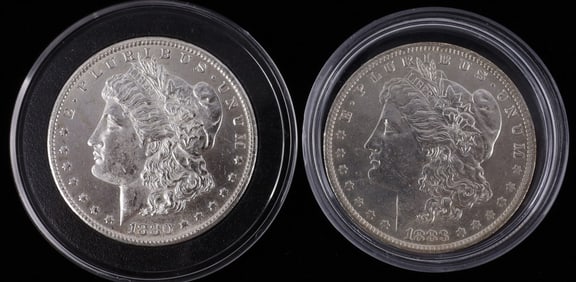 1880 S & 1883 O MINT STATE MORGAN SILVER DOLLARS