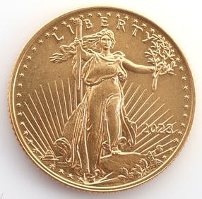 2023 GOLD 1/10 OZT OUNCE AMERICAN EAGLE BU COIN
