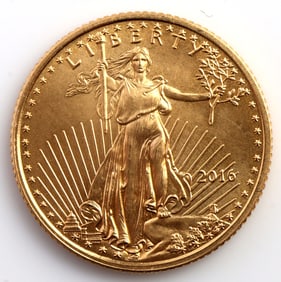 2016 GOLD 1/10 OZT OUNCE AMERICAN EAGLE BU COIN