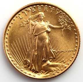 1976 GOLD 1/10 OZT OUNCE AMERICAN EAGLE BU COIN