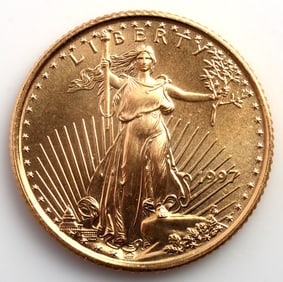 1997 GOLD 1/10 OZT OUNCE AMERICAN EAGLE BU COIN