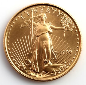 1999 GOLD 1/10 OZT OUNCE AMERICAN EAGLE BU COIN
