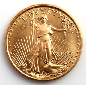 1995 GOLD 1/10 OZT OUNCE AMERICAN EAGLE BU COIN