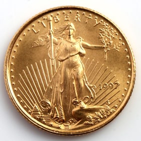 1997 GOLD 1/10 OZT OUNCE AMERICAN EAGLE BU COIN