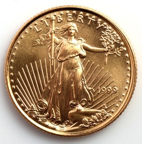 1999 GOLD 1/10 OZT OUNCE AMERICAN EAGLE BU COIN