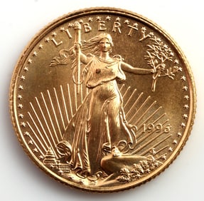 1996 GOLD 1/10 OZT OUNCE AMERICAN EAGLE BU COIN