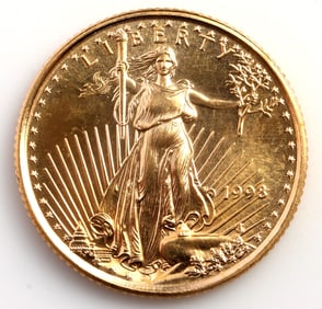 1998 GOLD 1/10 OZT OUNCE AMERICAN EAGLE BU COIN