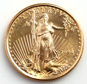 1998 GOLD 1/10 OZT OUNCE AMERICAN EAGLE BU COIN