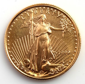 1999 GOLD 1/10 OZT OUNCE AMERICAN EAGLE BU COIN
