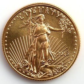 2015 GOLD 1/1O OZT OUNCE AMERICAN EAGLE BU COIN