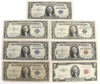 LOT $2.00 U.S. BANKNOTE HAWAII SILVER CERTIFICATE