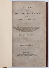 DAVY CROCKETT AUTOBIOGRAPHY FIRST EDITION 1835