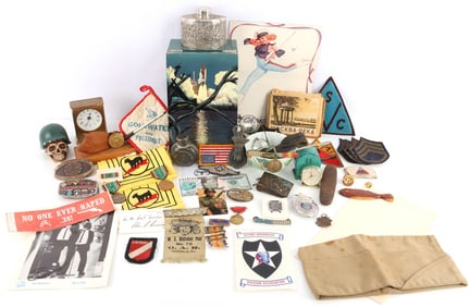 MILITARY & ANTIQUE LOT TIFFANY POLITICAL SQUADRON