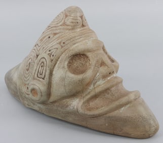 TAINO PRECOLUMBIAN CARVED STONE ZEMI FIGURE