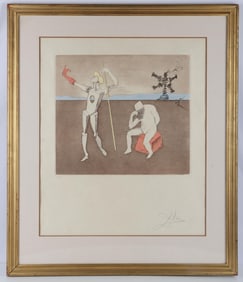 SALVADOR DALI SIGNED LITHO PRINT POWER OF THOUGHT