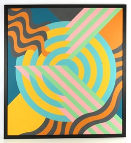 MOHAMED MELEHI 1936 - 2020 ABSTRACT OIL ON CANVAS