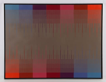 RICHARD ANUSZKIEWICZ ORIGINAL ENAMEL ON BOARD