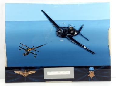 NAVY ACE OF ACES DAVID MCCAMPBELL SIGNED PAINTING