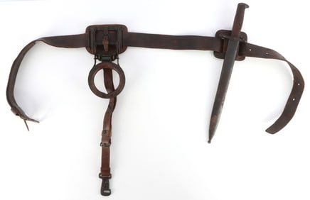 US CAVALRY BELT RARE M1912 RIFLE RING & BAYONET