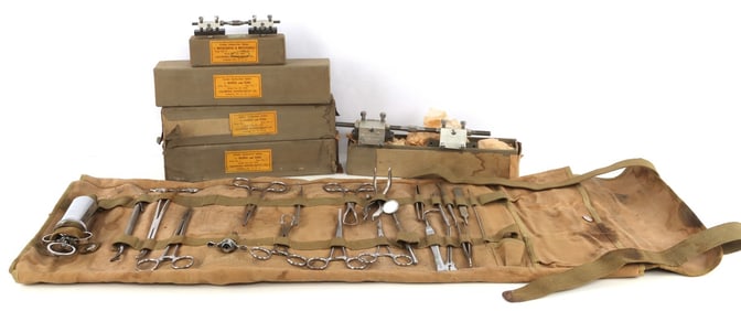 WWI FIELD SURGEON OPERATING CASE INSTRUMENT SET