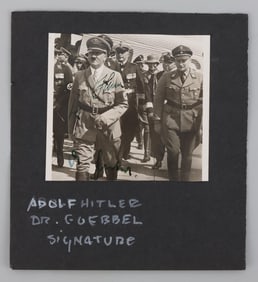 WWII GERMAN REICH HITLER & GOEBBELS SIGNATURES