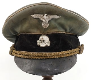 WWII GERMAN WAFFEN SS GENERALS VISOR