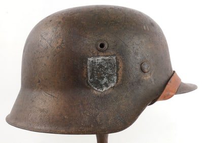 WWII GERMAN SS NORMANDY CAMO M42 HELMET
